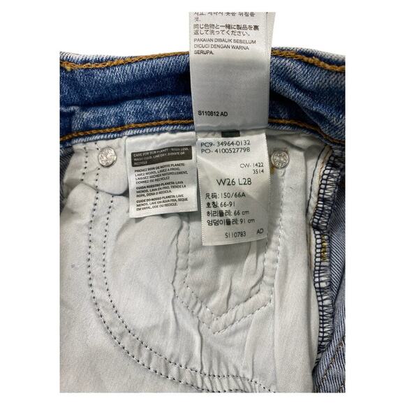 Levi’s Women’s Wedgie Straight Jeans | Light Wash Distressed | Size 26 x 28 - Picture 6 of 7